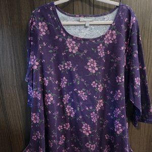 Woman Within 3/4 Sleeve A-line Tunic Size 1X (Size 22-24) ***NEW***